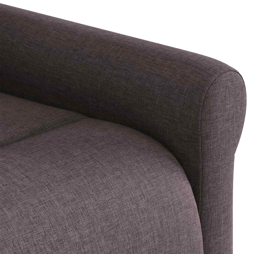 Relaxsessel mit Aufstehhilfe Dunkelbraun Stoff
