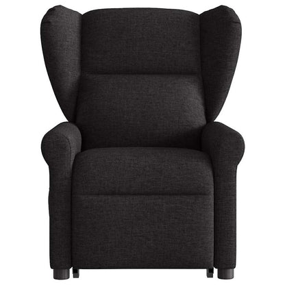 Massagesessel mit Aufstehhilfe Schwarz Stoff