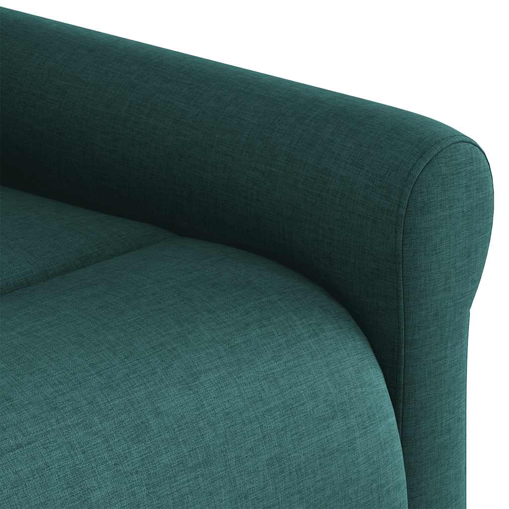 Fauteuil de massage avec aide à la verticalisation en tissu vert foncé