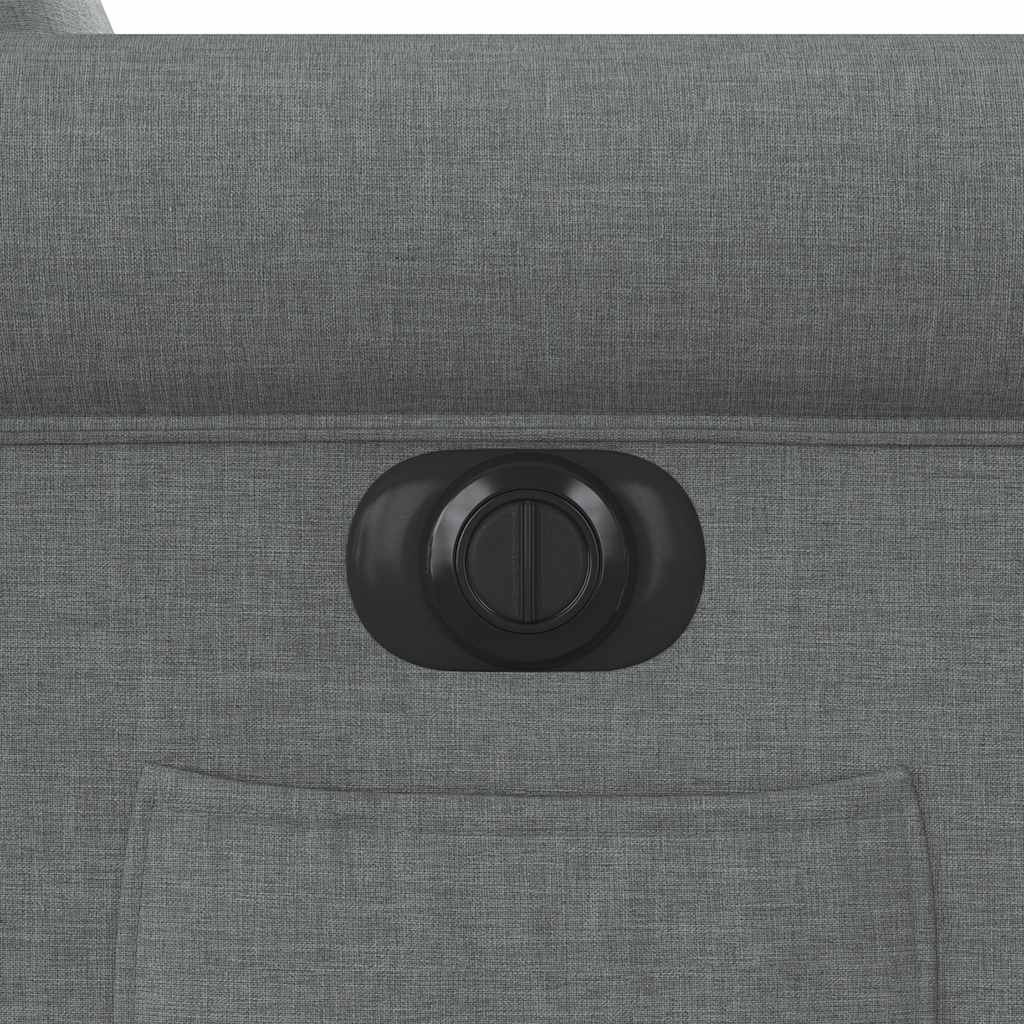 Relaxsessel mit Aufstehhilfe Elektrisch Dunkelgrau Stoff