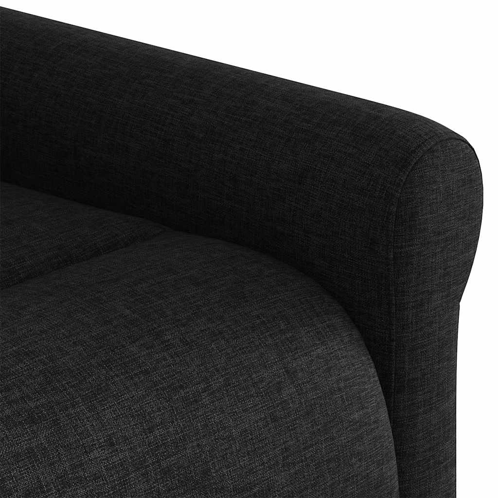 Relaxsessel mit Aufstehhilfe Elektrisch Schwarz Stoff