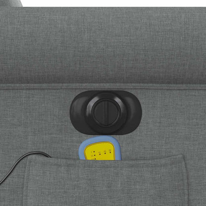 Elektrischer Massagesessel mit Aufstehhilfe Dunkelgrau Stoff