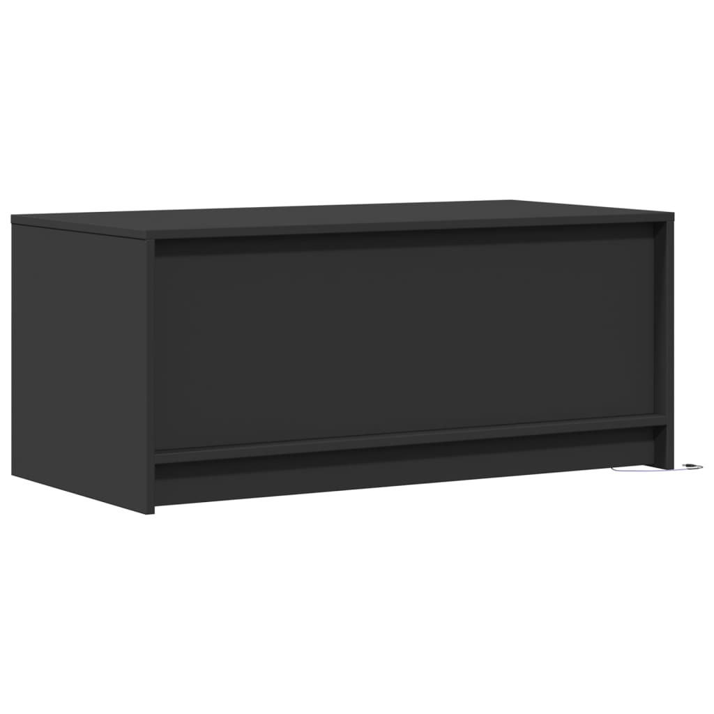 Table basse LED en bois noir