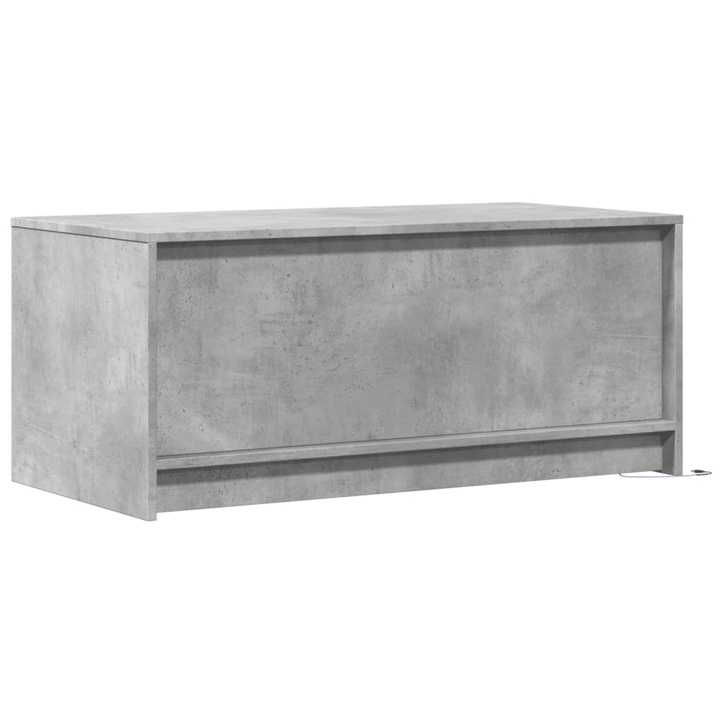 LED-Couchtisch Betongrau Holzwerkstoff