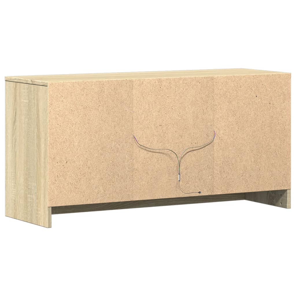 Meuble TV avec éclairage LED Chêne Sonoma 100x34x50 cm