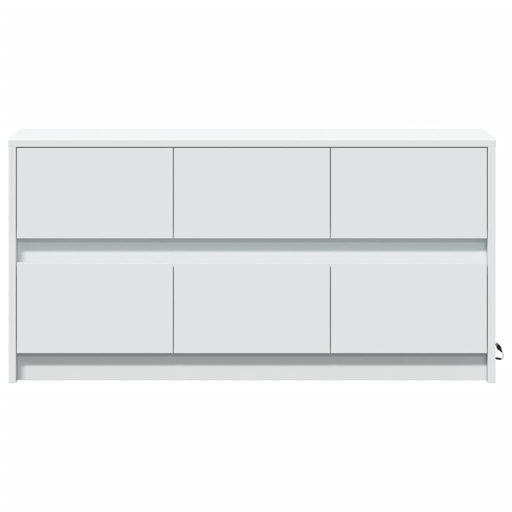 Meuble TV avec éclairage LED blanc 100x34x50 cm en bois