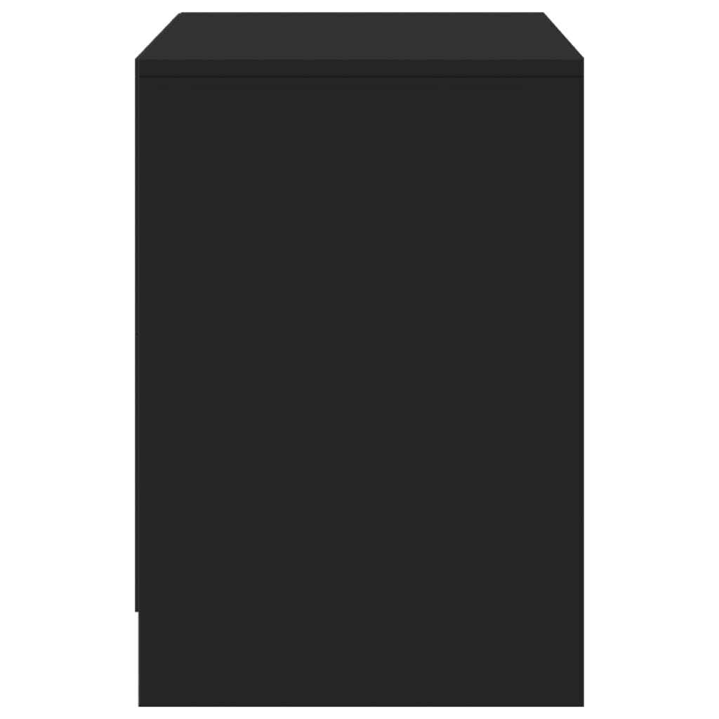 Meuble TV avec éclairage LED noir 100x34x50 cm