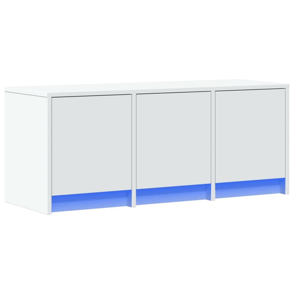 Meuble TV avec éclairage LED blanc 97x34x40 cm en bois