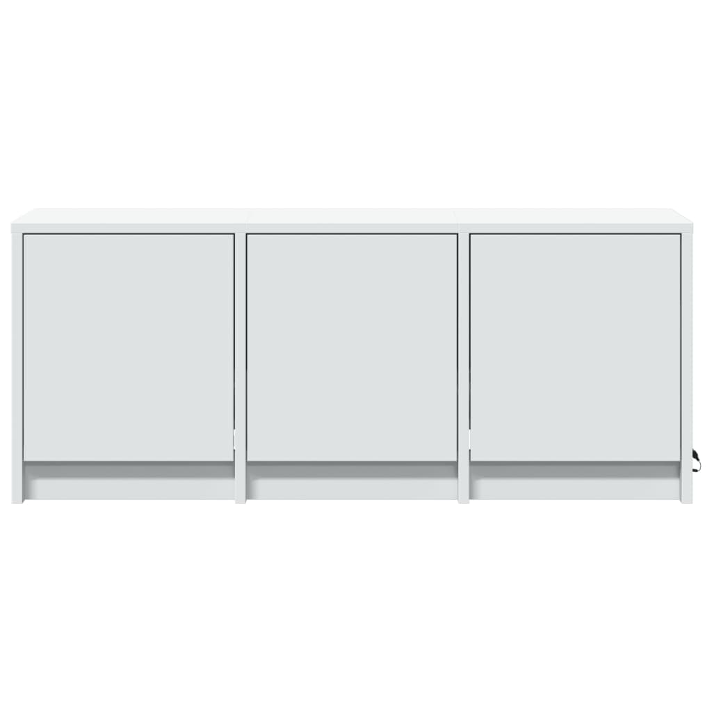 Meuble TV avec éclairage LED blanc 97x34x40 cm en bois