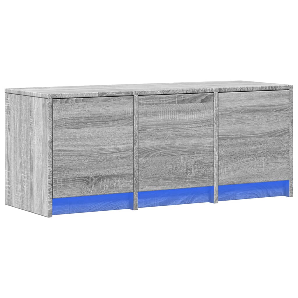 Meuble TV LED gris Sonoma 97x34x40 cm en bois