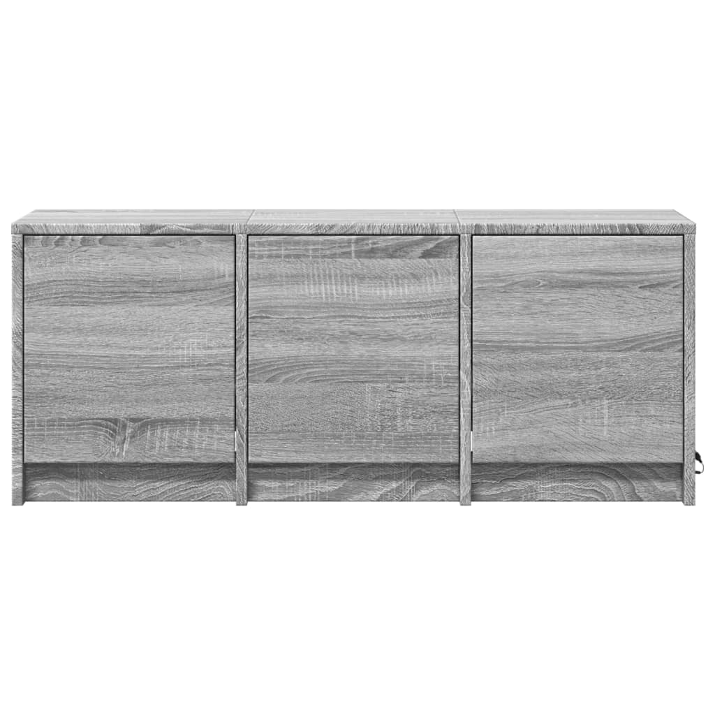 Meuble TV LED gris Sonoma 97x34x40 cm en bois