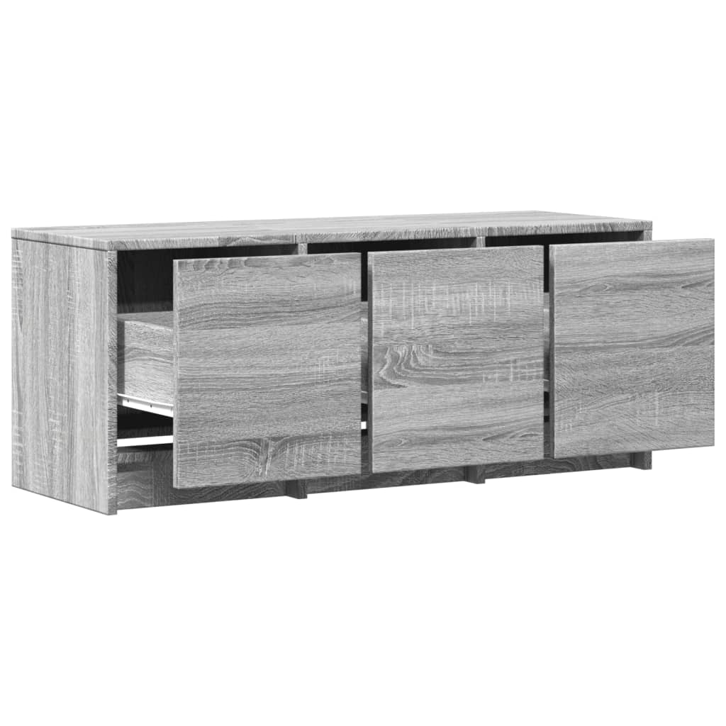 Meuble TV LED gris Sonoma 97x34x40 cm en bois