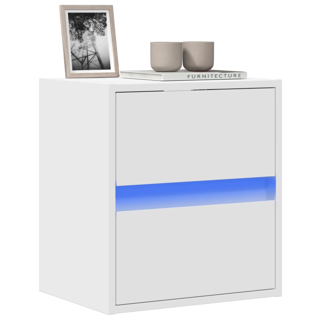 TV-Wandschrank mit LED-Beleuchtung Weiß 41x31x45 cm