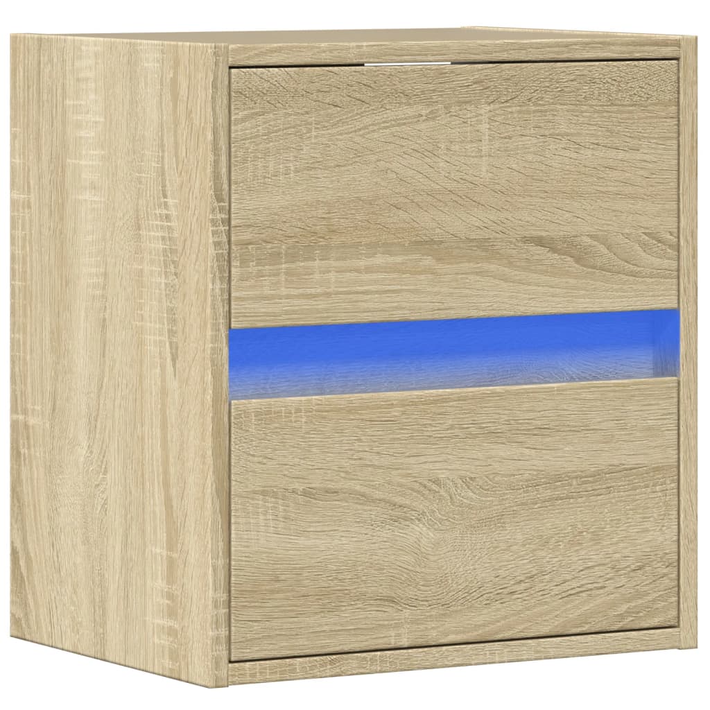 TV-Wandschrank mit LED-Beleuchtung Sonoma 41x31x45 cm