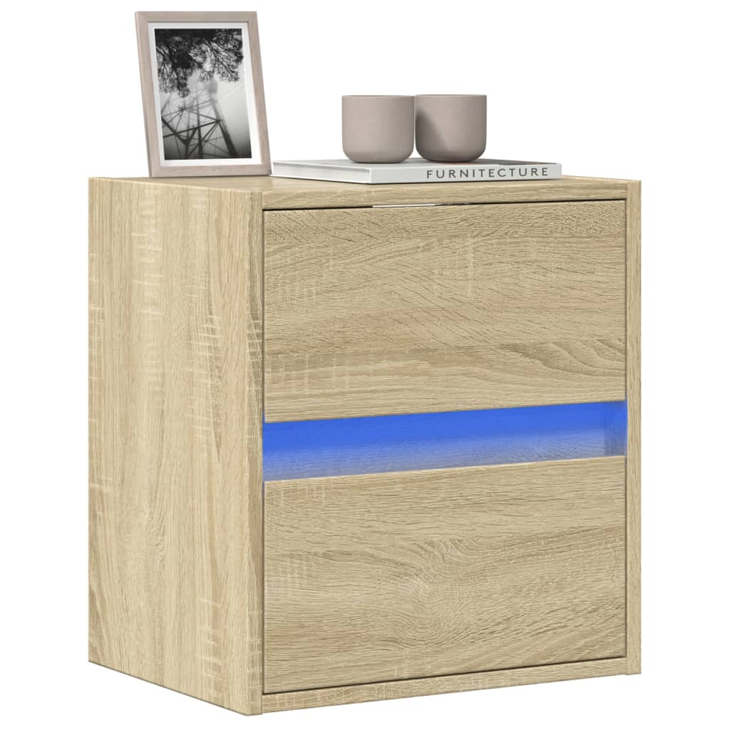 TV-Wandschrank mit LED-Beleuchtung Sonoma 41x31x45 cm