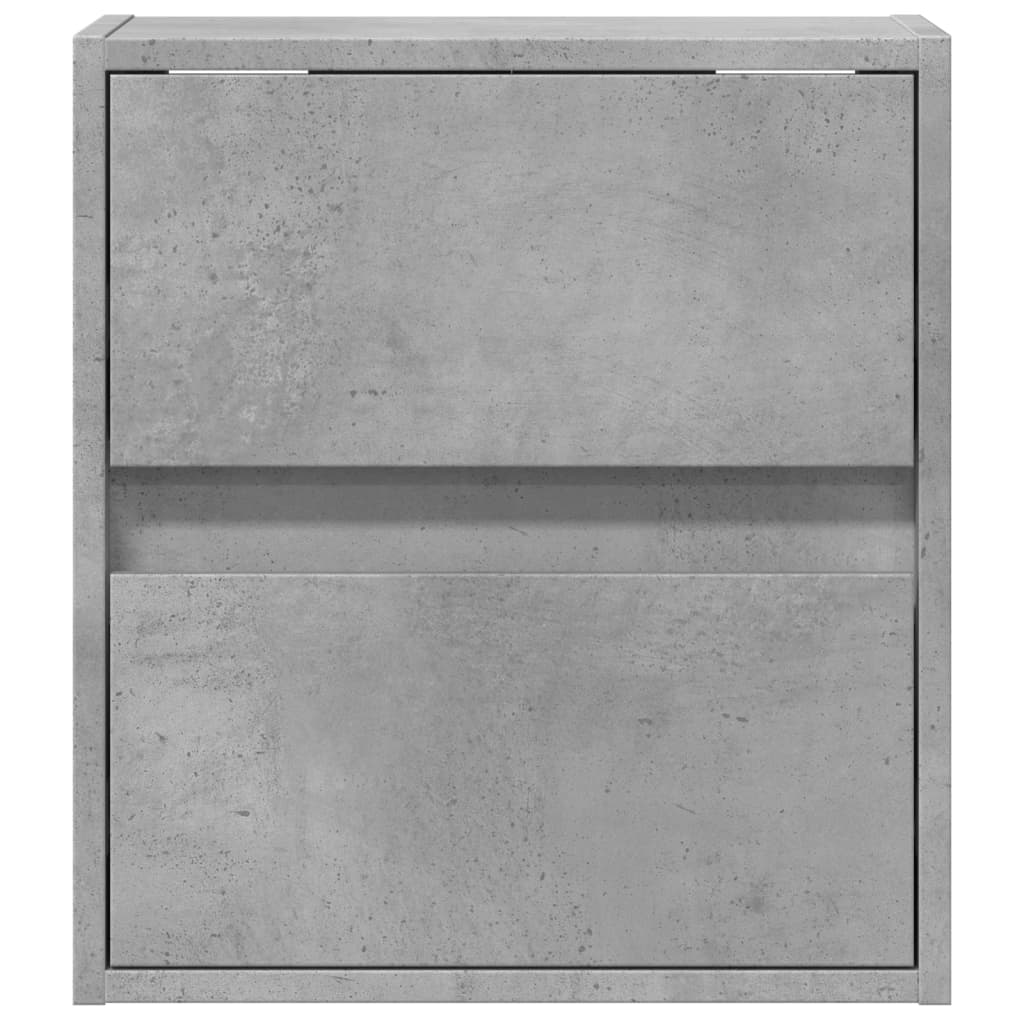 Meubles muraux TV éclairage LED 2 pièces Gris béton 41x31x45 cm.