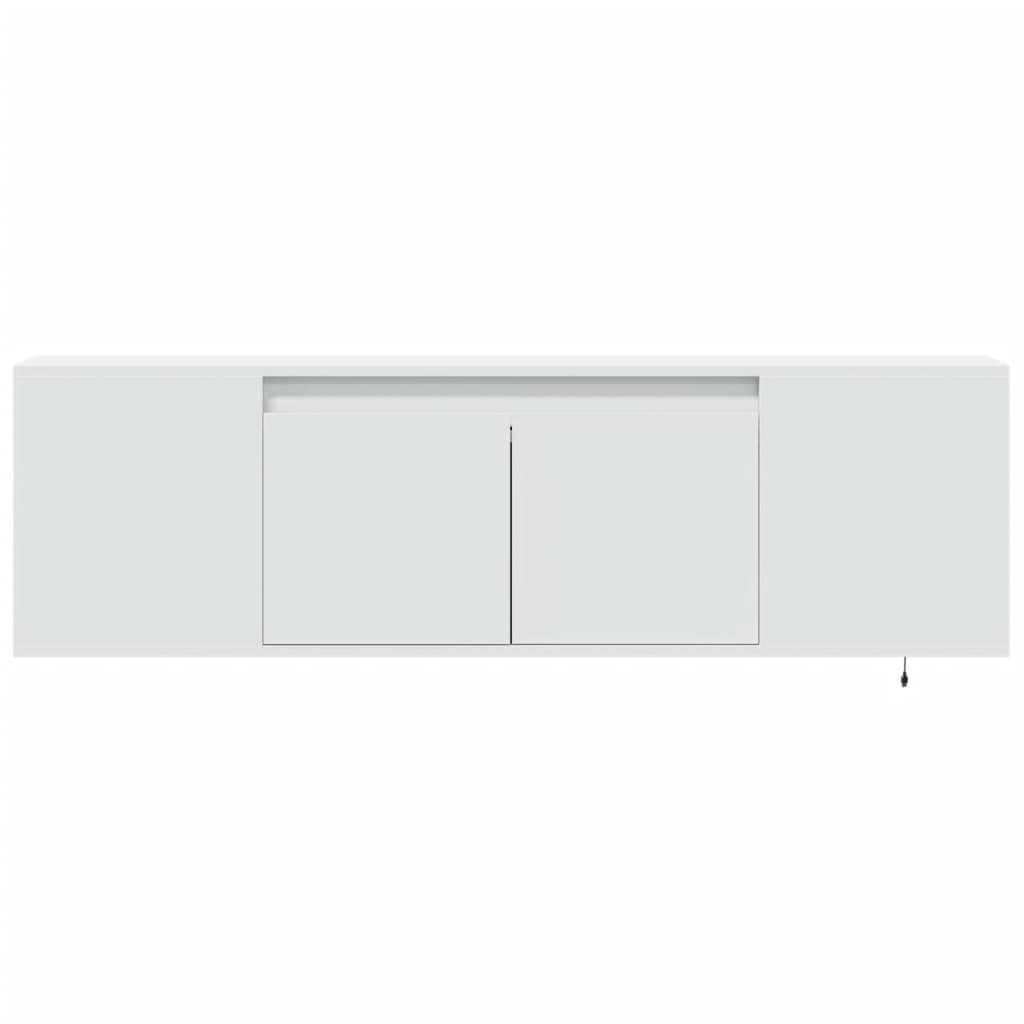 TV-Wandschrank mit LED-Beleuchtung Weiß 135x31x39,5 cm