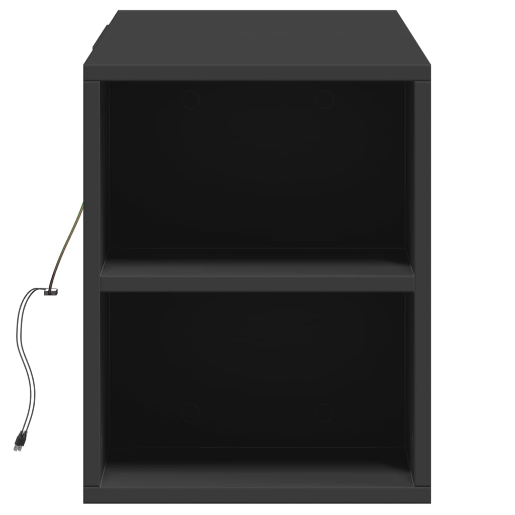 TV-Wandschrank mit LED-Beleuchtung Schwarz 135x31x39,5 cm