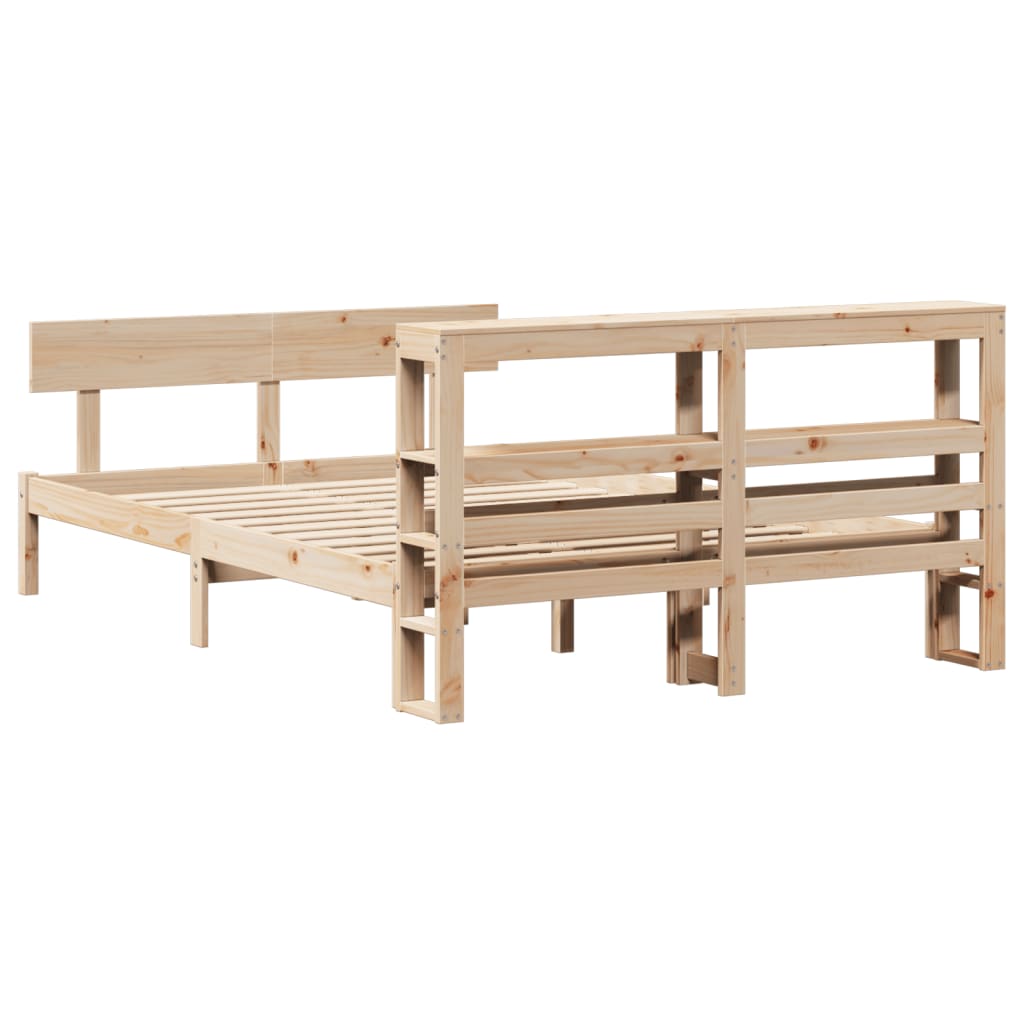 Massivholzbett ohne Matratze 140x200 cm Kiefernholz