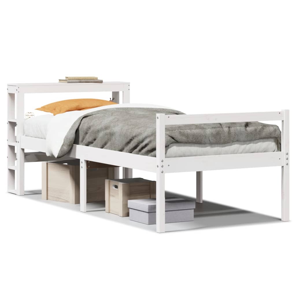Seniorenbett mit Kopfteil ohne Matratze Weiß 75x190 cm