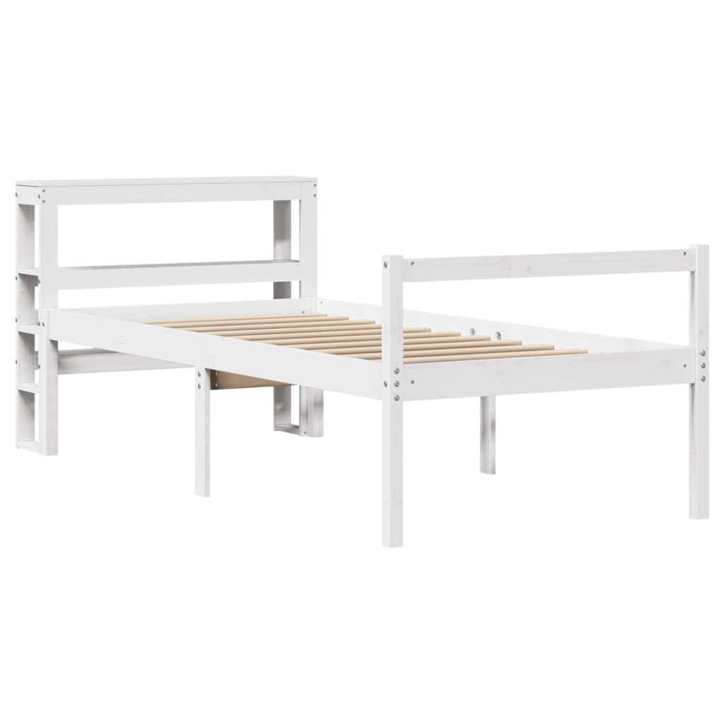 Seniorenbett mit Kopfteil ohne Matratze Weiß 75x190 cm
