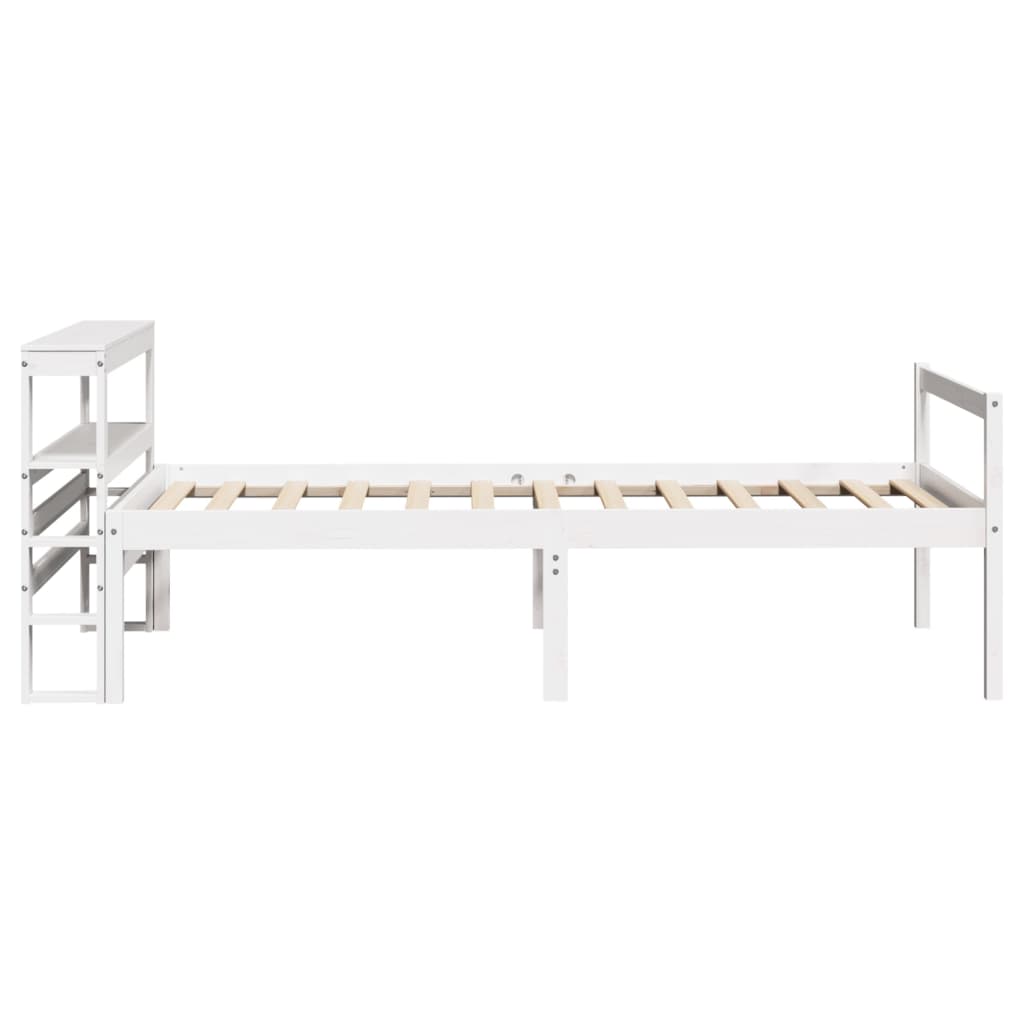 Seniorenbett mit Kopfteil ohne Matratze Weiß 75x190 cm