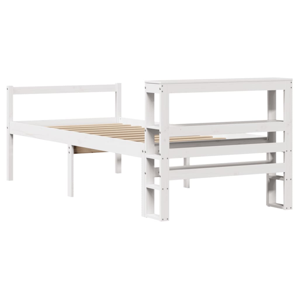 Seniorenbett mit Kopfteil ohne Matratze Weiß 75x190 cm