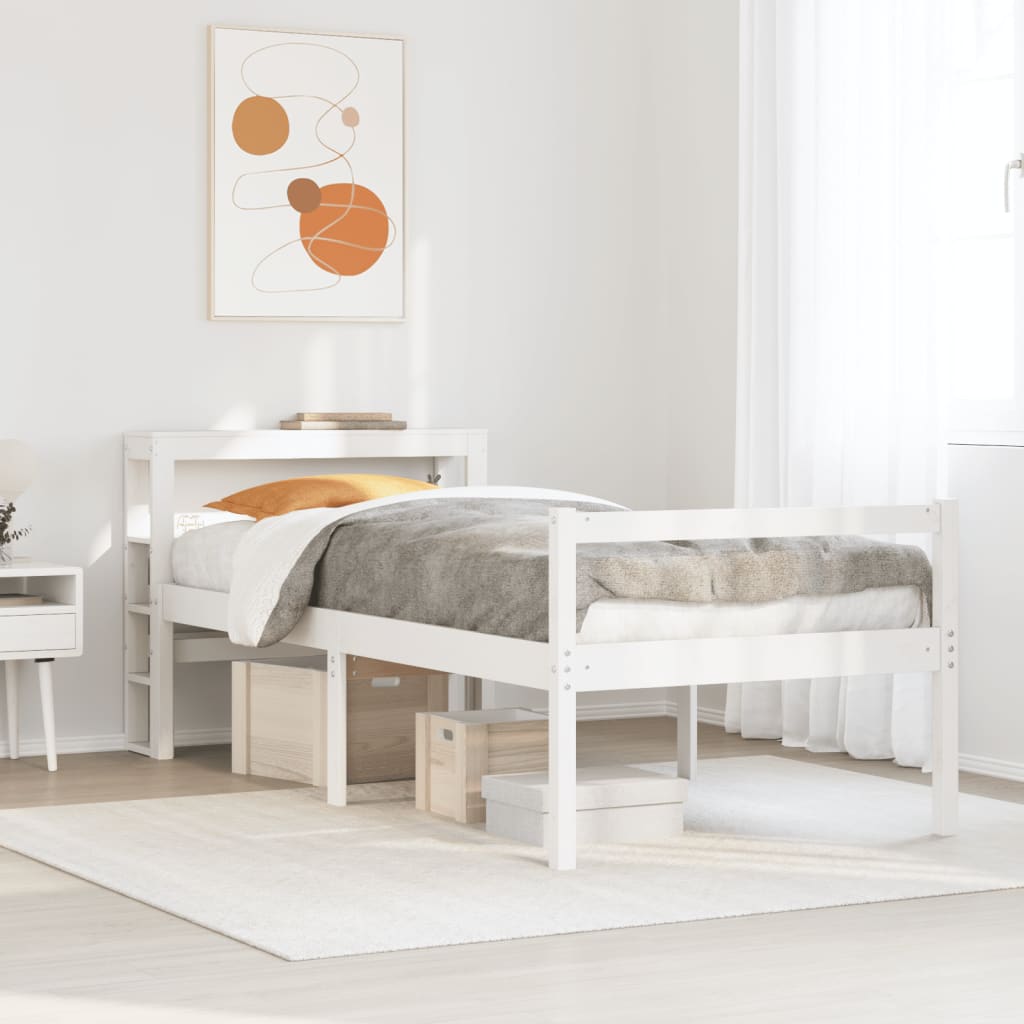 Seniorenbett mit Kopfteil ohne Matratze Weiß 75x190 cm