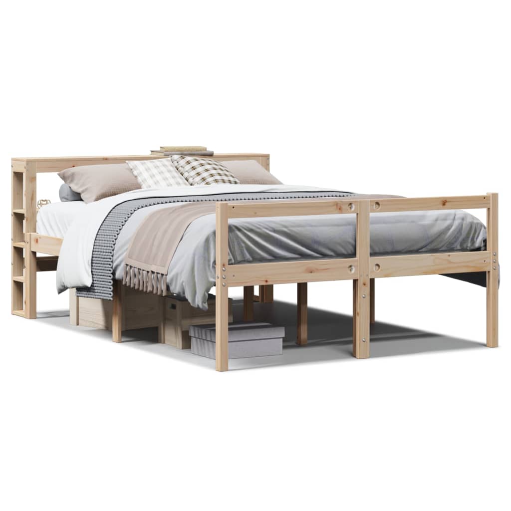 Seniorenbett mit Kopfteil 120x190 cm Massivholz Kiefer