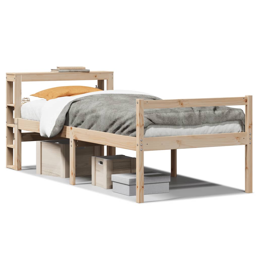 Seniorenbett mit Kopfteil 90x200 cm Massivholz Kiefer