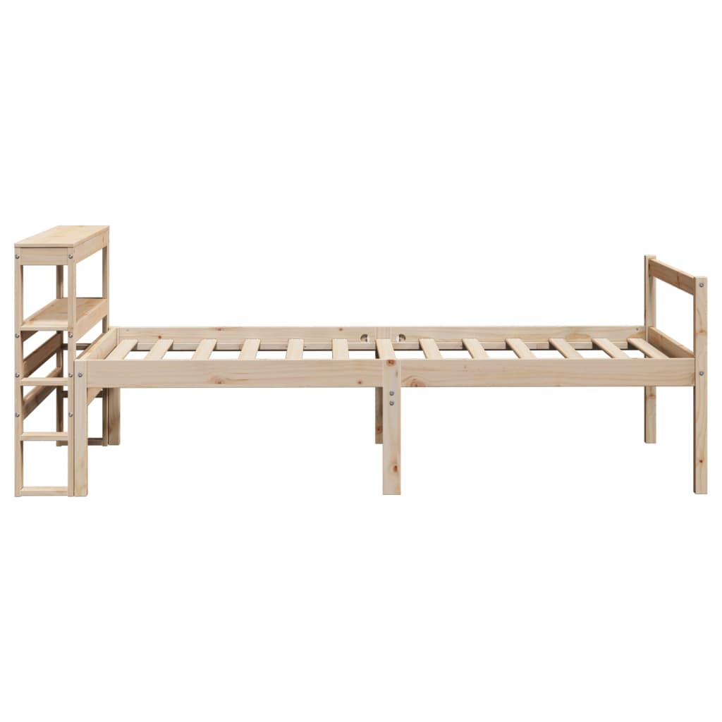 Seniorenbett mit Kopfteil 90x200 cm Massivholz Kiefer