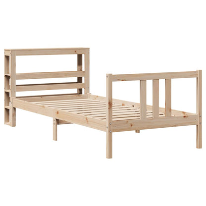 Bettgestell mit Kopfteil ohne Matratze 90x190 cm