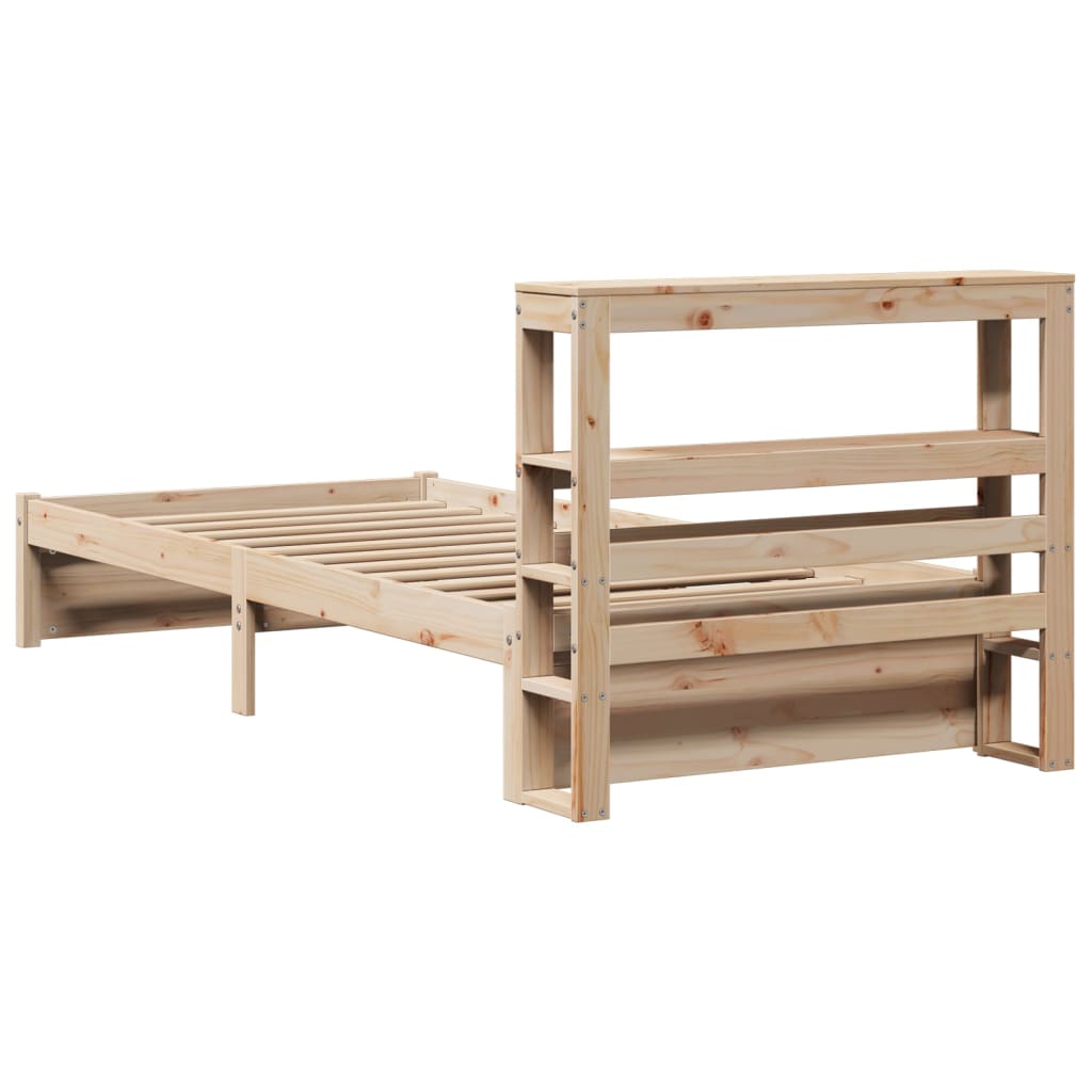 Bettgestell mit Kopfteil ohne Matratze 75x190 cm