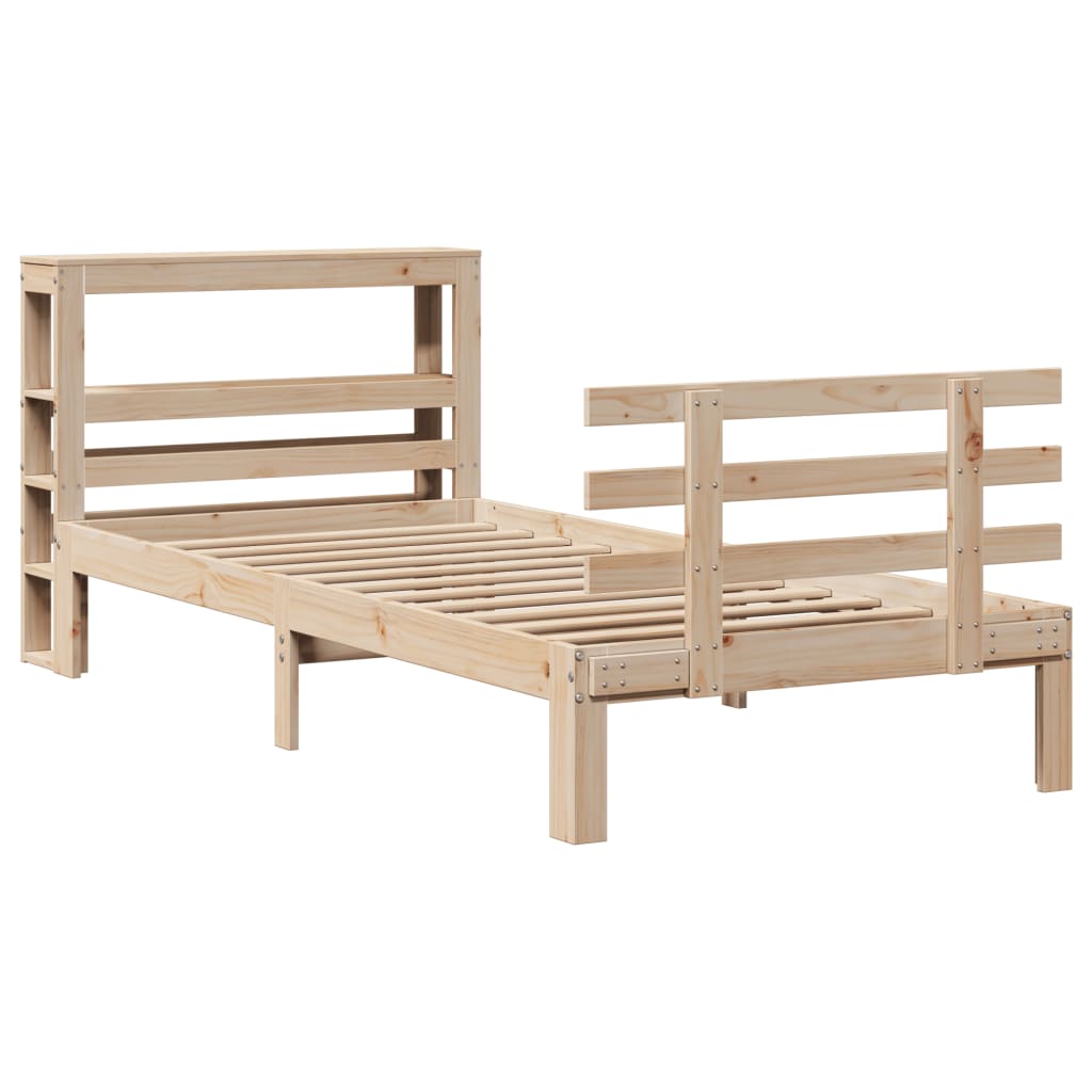 Bettgestell mit Kopfteil ohne Matratze 90x200 cm