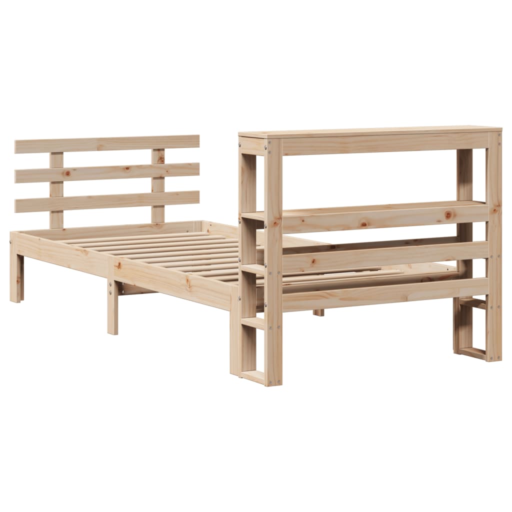 Bettgestell mit Kopfteil ohne Matratze 90x200 cm