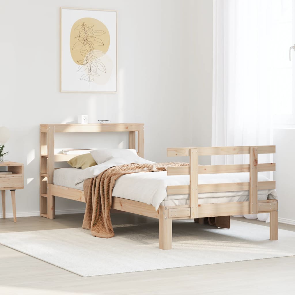 Bettgestell mit Kopfteil ohne Matratze 90x200 cm