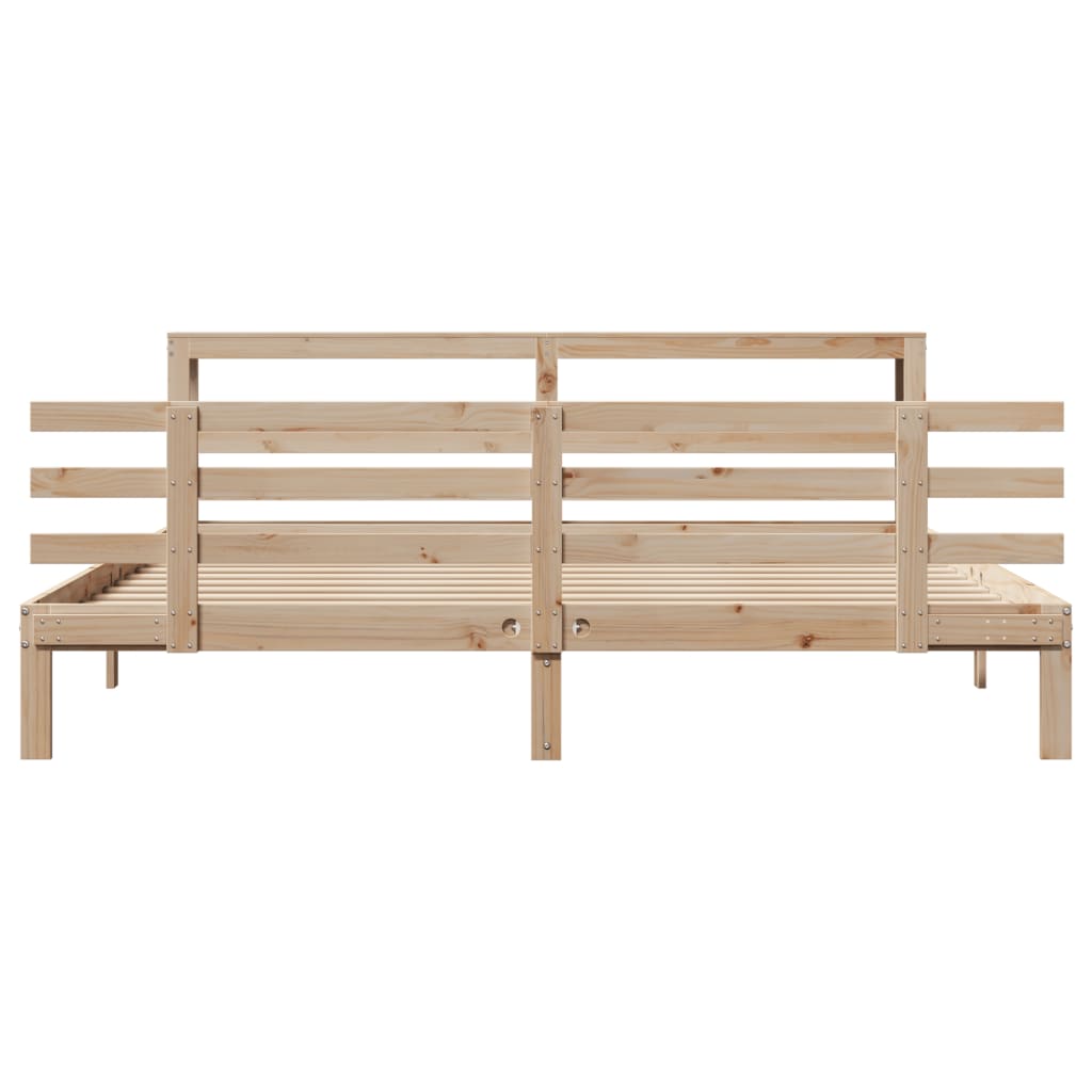 Bettgestell mit Kopfteil ohne Matratze 180x200 cm