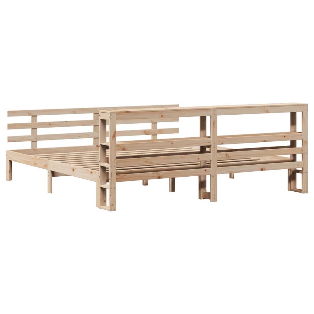 Bettgestell mit Kopfteil ohne Matratze 180x200 cm