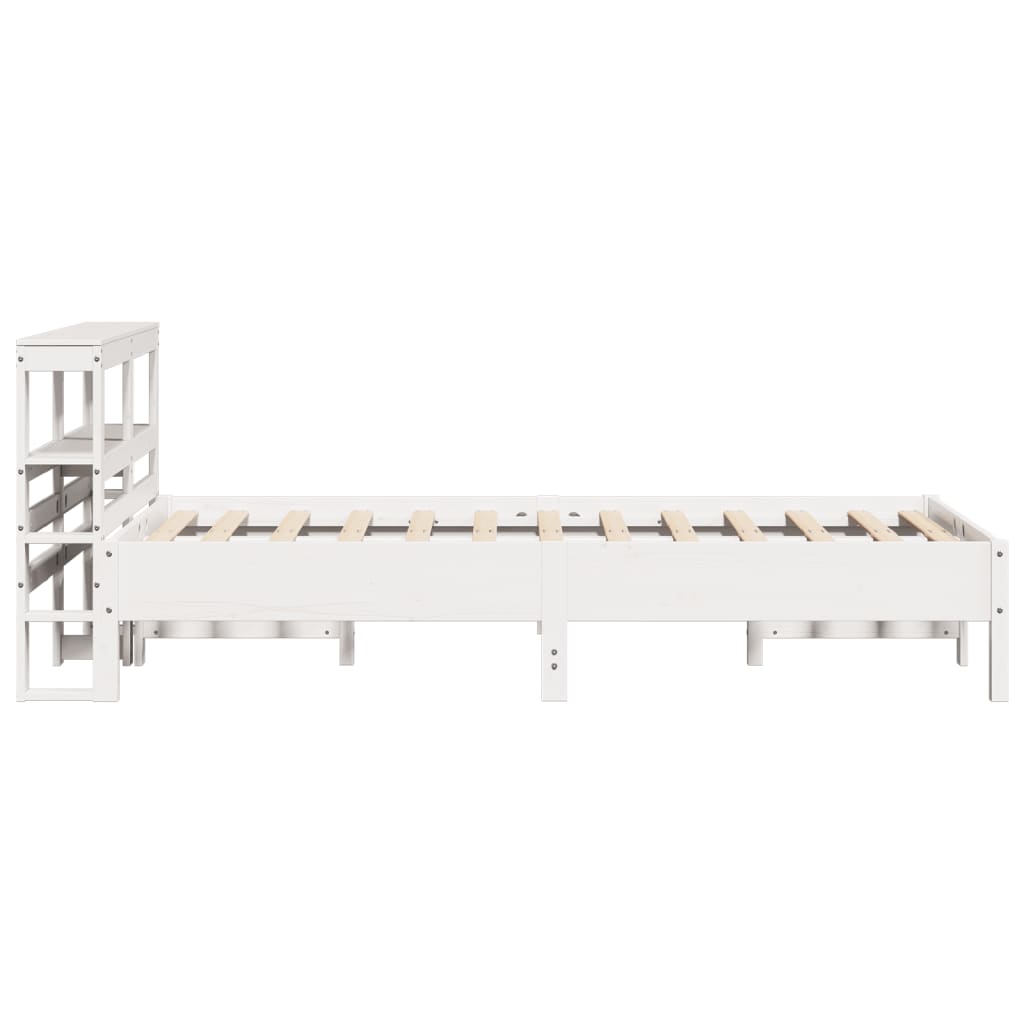Massivholzbett ohne Matratze Weiß 75x190 cm Kiefernholz