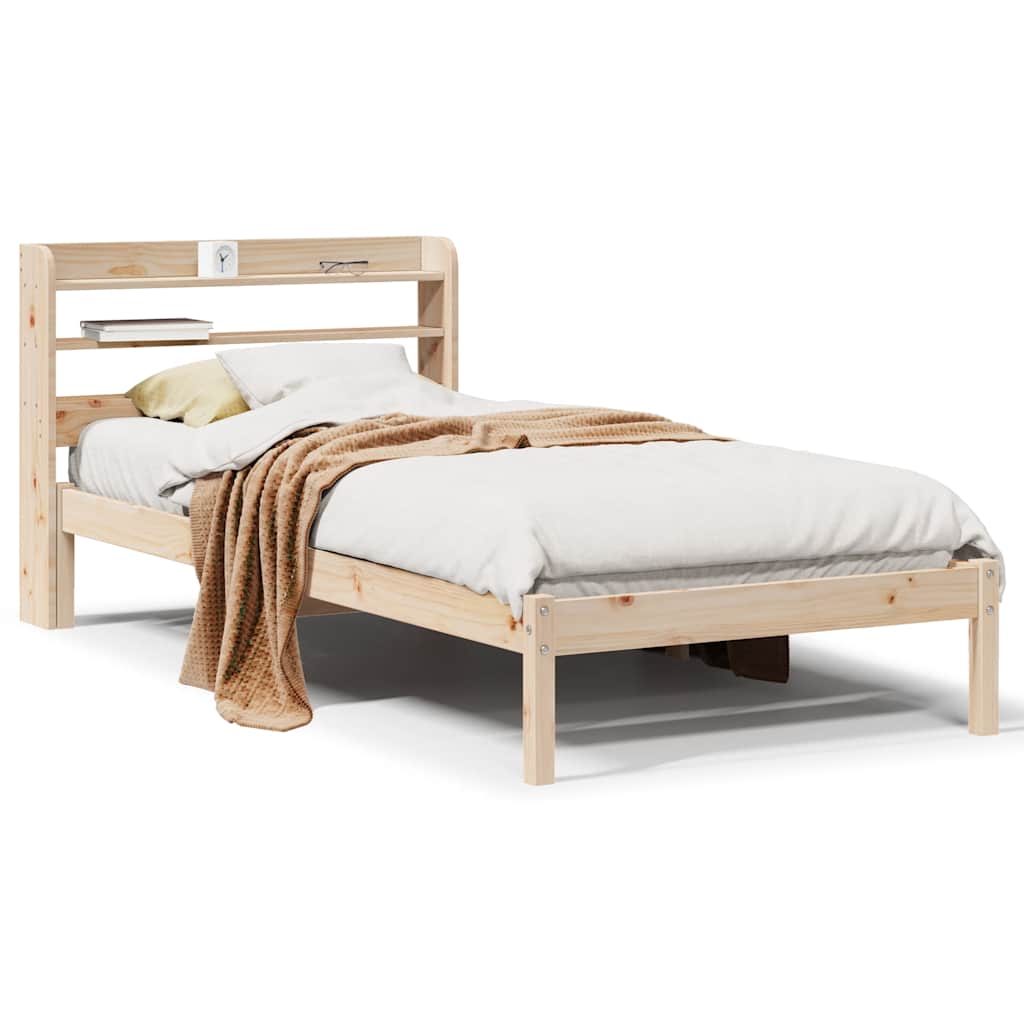 Massivholzbett ohne Matratze 75x190 cm Kiefernholz