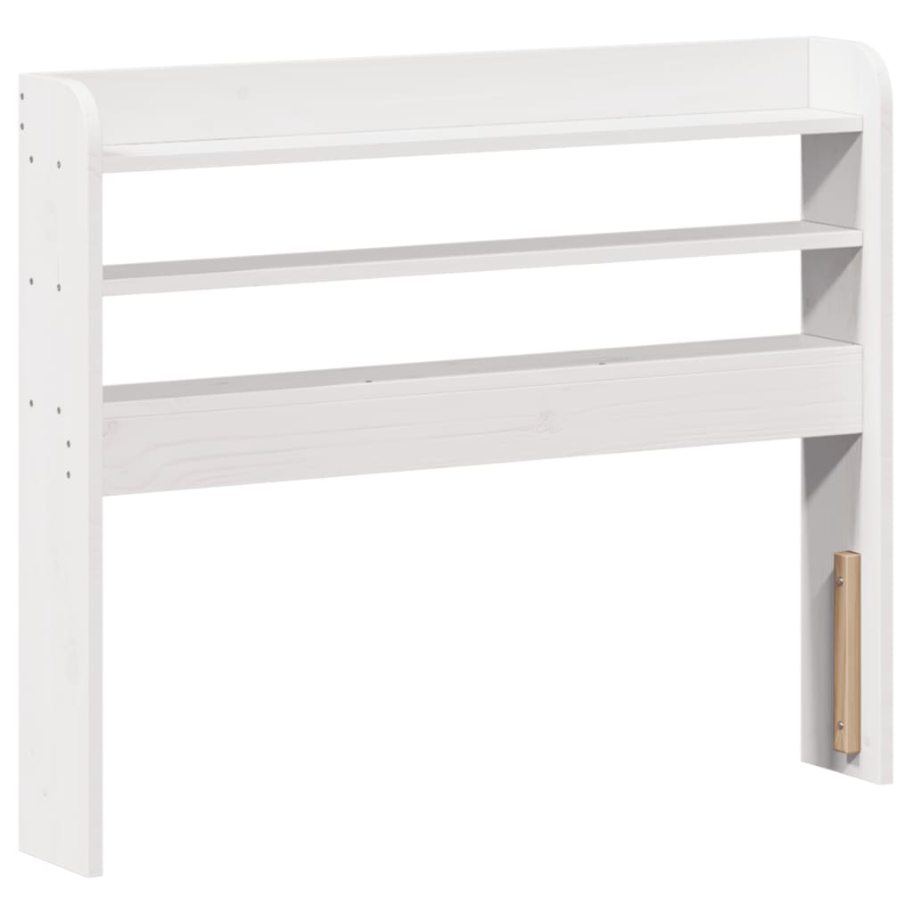 Bed frame with headboard without mattress white 75x190 cm