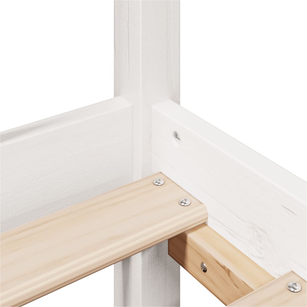 Bed frame with headboard without mattress white 75x190 cm