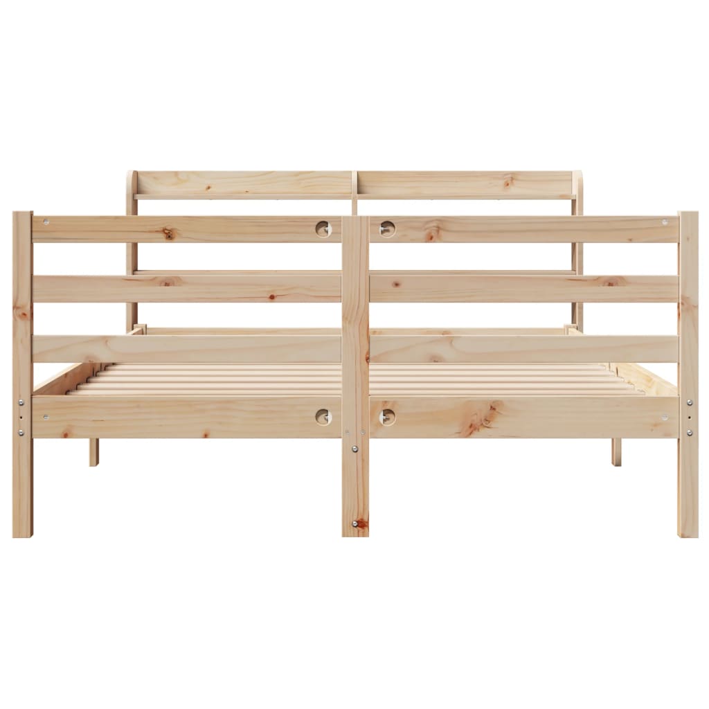 Bed frame with headboard without mattress 120x200 cm