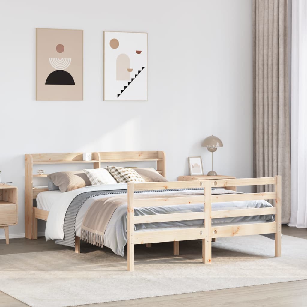 Bed frame with headboard without mattress 120x200 cm