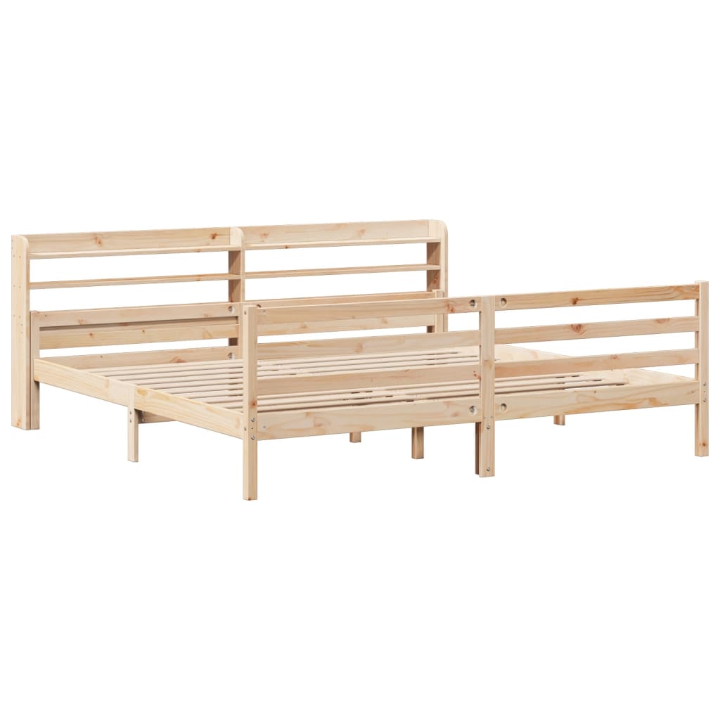 Bettgestell mit Kopfteil ohne Matratze 200x200 cm