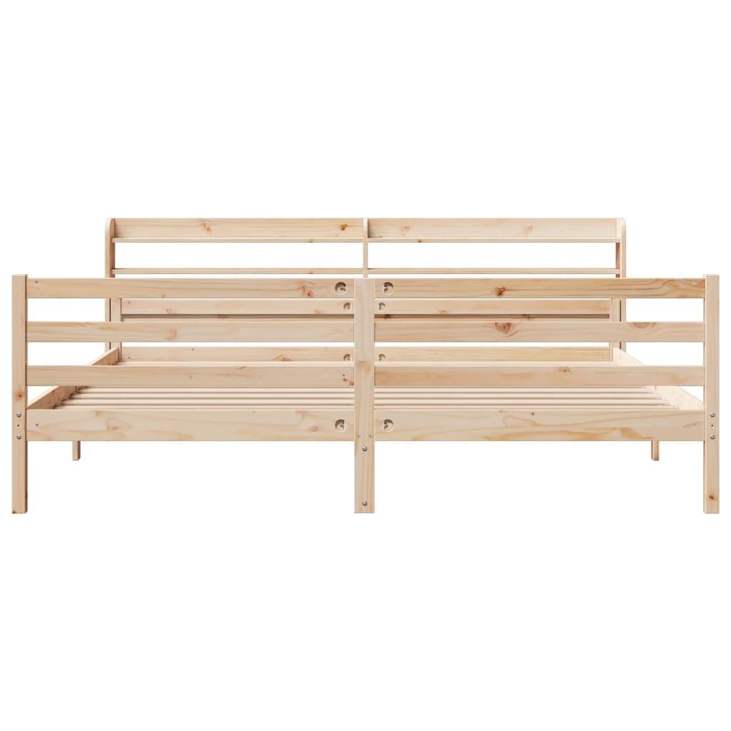 Bettgestell mit Kopfteil ohne Matratze 200x200 cm