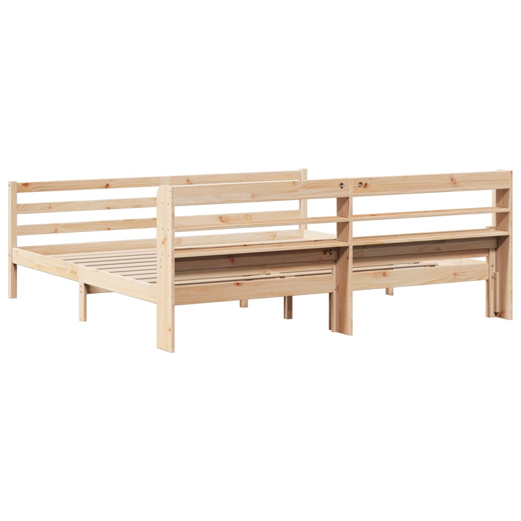 Bettgestell mit Kopfteil ohne Matratze 200x200 cm