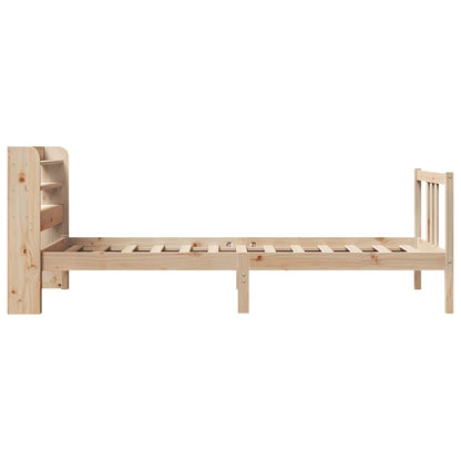 Bettgestell mit Kopfteil ohne Matratze 75x190 cm