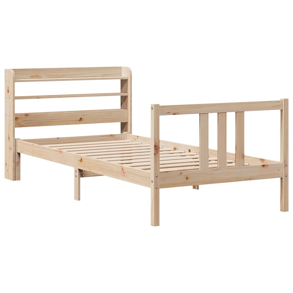 Bettgestell mit Kopfteil ohne Matratze 90x190 cm