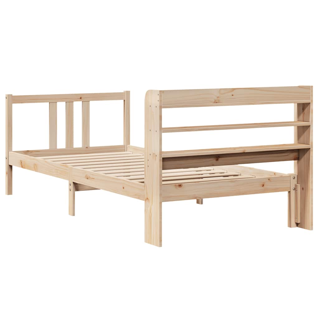 Bettgestell mit Kopfteil ohne Matratze 90x190 cm